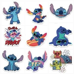 Disney Lilo & Stitch Sticker Decals Surf Blue Koala Variety Pack Laptop Locker